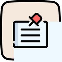A document with a red marker on it vector