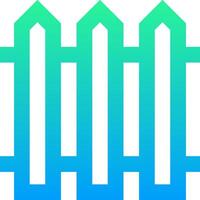 A blue and green fence with a white background vector