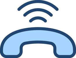 A phone icon with a wifi symbol vector