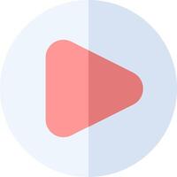 A red play button with a white background vector