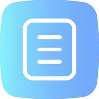 A blue square icon with a white line on it vector