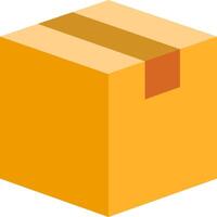 A yellow box with a brown stripe on it vector