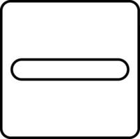 A black and white square with a line on it vector