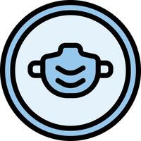 A blue and black mask icon on a white background vector