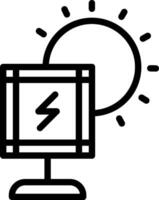 A computer monitor with a sun behind it vector