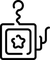 A black and white icon of a machine vector