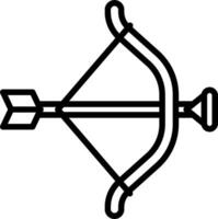 A bow and arrow icon on a white background vector