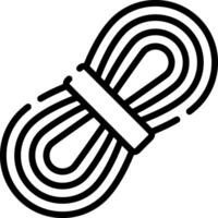 A black and white drawing of a rope vector