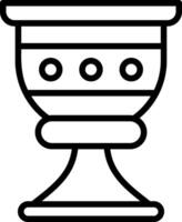 A black and white drawing of a vase vector