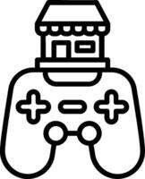 A game controller with a house on it vector