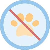 A no pet sign on a white background vector