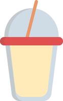 A cup with a straw and a straw in it vector