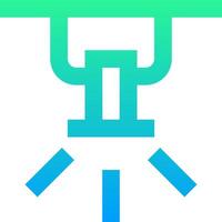 The icon for the lightbulb is shown in a flat design vector