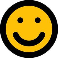 A smiley face in a black circle vector