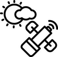 A black and white icon of a battery and a cloud vector