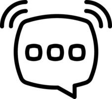 A black and white speech bubble with a wifi symbol vector