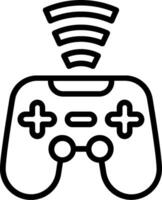 A black and white image of a game controller vector