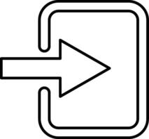 A black and white image of an arrow pointing to the left vector