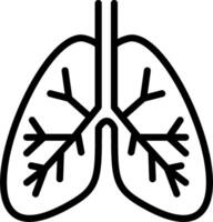 Lungs icon on white background vector