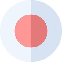 A red circle with a white dot in the center vector