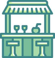 A bar with a table and chairs vector