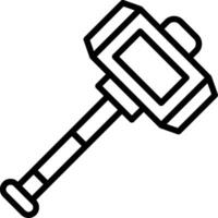 A hammer icon on a white background vector