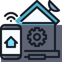 Smart home automation icon vector