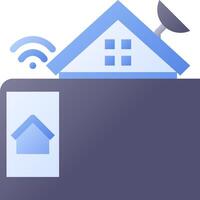 Home automation with smart home devices vector
