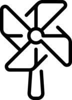 A black and white drawing of a windmill vector
