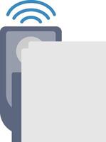 A wireless device with a paper and a wifi symbol vector