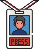 Press badge icon illustration design vector