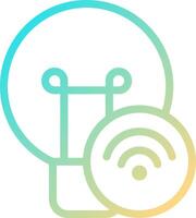 A light bulb with a wifi symbol on it vector