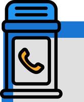 A phone icon with a phone in a container vector