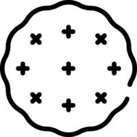 A cookie with crosses on it vector