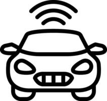 A car with wifi on it and a wifi icon vector