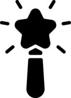 A black and white icon of a flashlight vector