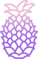 A purple and pink pineapple with a white background vector