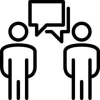Two people talking with speech bubbles vector
