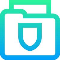 A folder with a shield on it vector