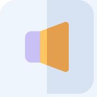 A yellow and orange speaker icon on a white background vector