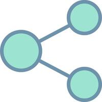 A blue and green circle with two circles vector