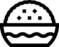 A black and white image of a bowl of food vector