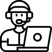 Call center operator icon illustration vector