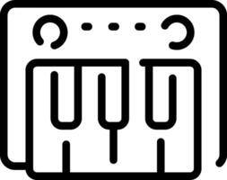 A piano keyboard icon on a white background vector