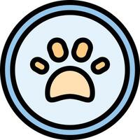 A paw print icon on a white background vector