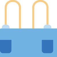 A blue bag with two handles on it vector