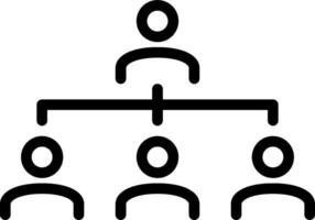 A group of people are standing in a hierarchy vector