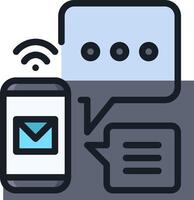 Mobile messaging icon vector