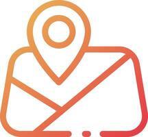 A map pin icon with a map on it vector