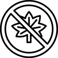 No leaf icon vector